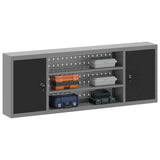 Tool Cabinet with Shelf Black and Grey 150 x 20 x 55 cm Steel 4103475