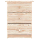 ZNTS Bedside Cabinet ALTA 41x35x55.5 Solid Wood Pine 353917