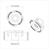 Pronged T-nut 7200 pcs Silver M6 mm Steel 864997