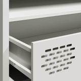ZNTS TV Cabinet White 202x39x43.5 cm Cold-rolled Steel 851351