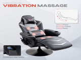 Massage Recliner Chair with Remote, PU Leather Recliner Armchair with Cup Holders and Side Pockets, T3398P343489