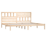 Bed Frame Natural Wood Solid Pine Wood 200 x 200 cm Lovely Design 3101043