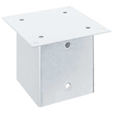Post Bases Square 4 pcs Silver 141x141 mm Galvanised Steel 42000016