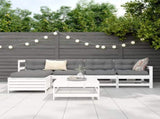 6 Piece Garden Sofa Set White Solid Wood Pine 3250925