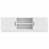 TV Cabinet High Gloss White 150 x 31 x 47 cm Engineered Wood 895379
