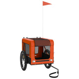 Pet Bike Trailer Orange and Black Oxford Fabric&Iron 93914