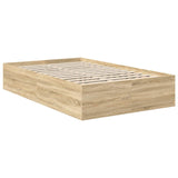 Bed Frame Sonoma Oak 120 x 200 cm Engineered Wood 3408692