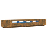 3 Piece TV Cabinet Set with LED Lights Smoked Oak Engineered Wood 3120173