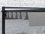 3 x 3 Retractable Pergola, Garden Gazebo Shelter with Aluminium Frame, for Grill, Patio, Deck, T3398P377598