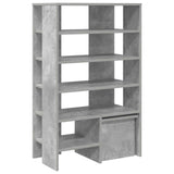Shoe Cabinet with Shelf 2 pcs Concrete Grey Engineered Wood 8000383