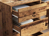 Desk with Drawer Old Wood 90 x 37.5 x 75 cm Engineered Wood 869496