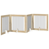 Dog Gate with Stands 4 pcs Sonoma Oak 100 x 100 cm 892032