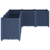 Garden Planter Blue Grey 160x120x53 cm PP 367861