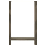 Bar Table Legs Natural Steel 2 pcs 60x cm Steel 4013335