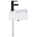 Bathroom Wash Basin Matte Black 39 x 30.5 x 12.5 cm Metal 890221