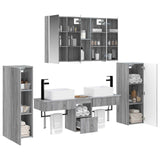 Bathroom Furniture Set 6 pcs Grey Sonoma 3407140