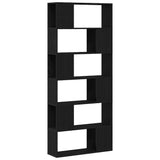 TV Cabinet Set Black 80 x 24 x 186 cm Engineered Wood 863154