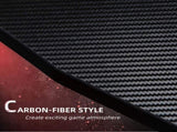 122 x 66 cm Gaming Desk, Carbon Fibre Covered Computer Desk, Gamer Workstation with Headphone Hook, T3398P378014