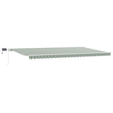 Retractable Awning Green and White 600 x 300 cm 3331694