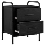 Bedside Cabinet 2 pcs Black Oak 40 x 30 x 50 cm Engineered Wood 8013483