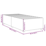 Bed Frame without Mattress Black Single Fabric 3284783