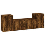 3 Piece TV Cabinet Set Smoked Oak Engineered Wood 3188515