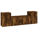 3 Piece TV Cabinet Set Smoked Oak Engineered Wood 3188515