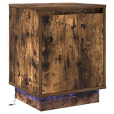 Bedside Cabinet with 2 pcs Smoked Oak 39 x 34.5 x 50 cm 869603