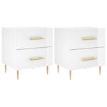 ZNTS Bedside Cabinets 2 pcs High Gloss White 40x35x47.5 cm Engineered Wood 827281