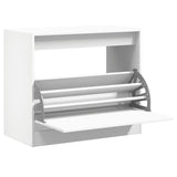 Shoe Cabinet White 80x42x69 cm Engineered Wood 840001