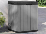 Outdoor Garbage Bin Grey 38x38x65 cm PP 364225
