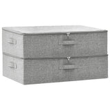 Storage Boxes 2 pcs Fabric 70x40x18 cm Grey 332906