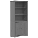 Bookcase BODO Grey 80x40x172 cm Solid Wood Pine 355058