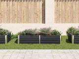 Raised Garden Bed 160x80x45 cm Galvanised Steel Anthracite 47013