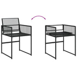Garden Chairs 4 pcs Black Poly Rattan 4008578
