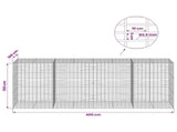 Gabion with 3.5 mm Wire and 5x10 cm Mesh 400x100x150 cm 3462938