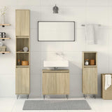 3 Piece Bathroom Furniture Set Sonoma Oak Engineered Wood 3307674