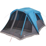 Family Tent with Porch 6-Person Blue Waterproof 94549