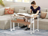 80 cm Drop Leaf Writing Work Desk - Natural Wood Finish T3398P343023