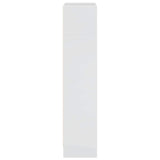 ZNTS Bookcase High Gloss White 40x24x109 cm Engineered Wood 858303