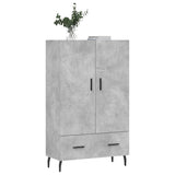 Highboard Concrete Grey 69.5x31x115 cm Engineered Wood 828256