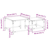 Nesting Coffee Tables 2 pcs with Transparent Glass Top Steel 845982