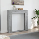 ZNTS Fireplace Surround Grey Sonoma 100x20x100 cm Engineered Wood 854576