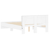 Bed Frame White Engineered wood, plywood for slats 3207630