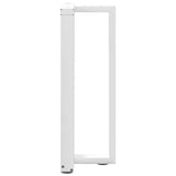 ZNTS Console Table Legs T-Shaped 2 pcs White 38x25x cm Steel 4013045