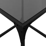 Coffee Tables with Black Glass Top 2 pcs 40x40x40 cm Steel 845961