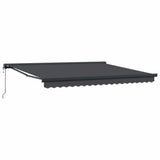 Retractable Awning Orange and white 350 x 250 cm Fabric, Metal 3330212