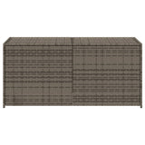 Garden Storage Box Grey 283L Poly Rattan 365314