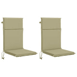 High Back Chair Cushion GEMERT 2 pcs 100% Polyester Light Green 945690