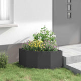 Corner Planter Black 60 x 60 x 35 cm Steel 883640